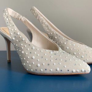 Vince Camuto Ivory Embellished Pumps Size 5.5